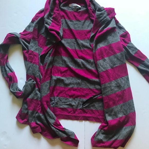 🛍 DKNYC Cascading Open Front Cardigan - Picture 2 of 5